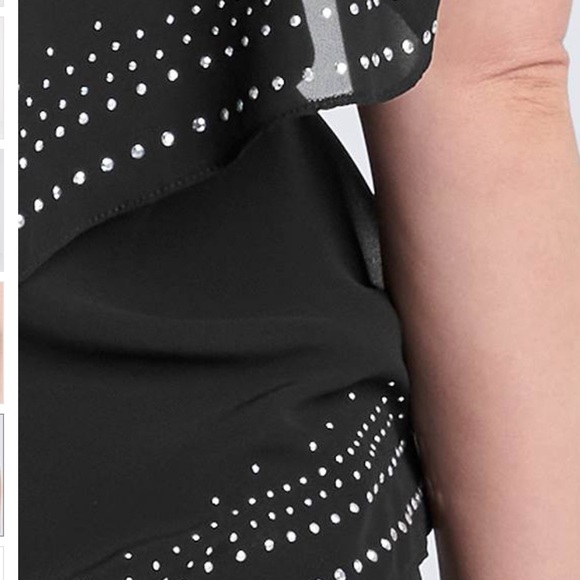 Plus Size One-Shoulder
Embellished Dress Black color Size 3X - Picture 5 of 9